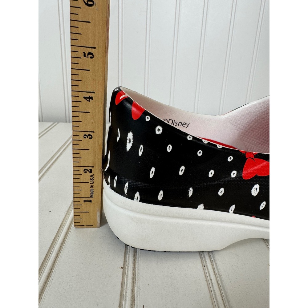 Crocs Neria Pro II Minnie Mouse Clogs Women Size 8 Blk. Red Polka Dot Work Shoes - Picture 10 of 11